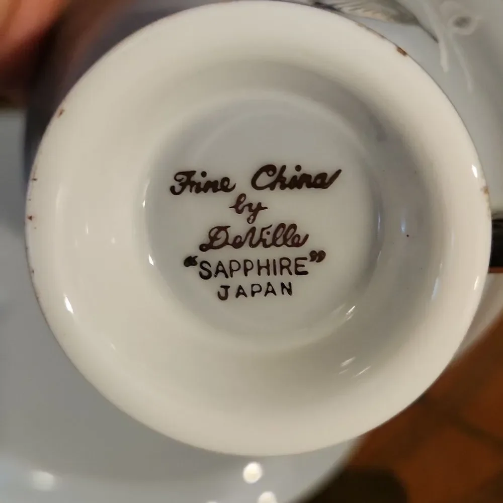 Sapphire by Deville Snack Plate and Footed Cup